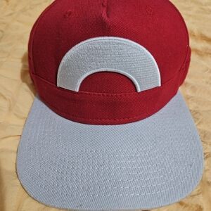 Pokemon Hat Mens OSFM Trainer Red Snapback Baseball Cap
